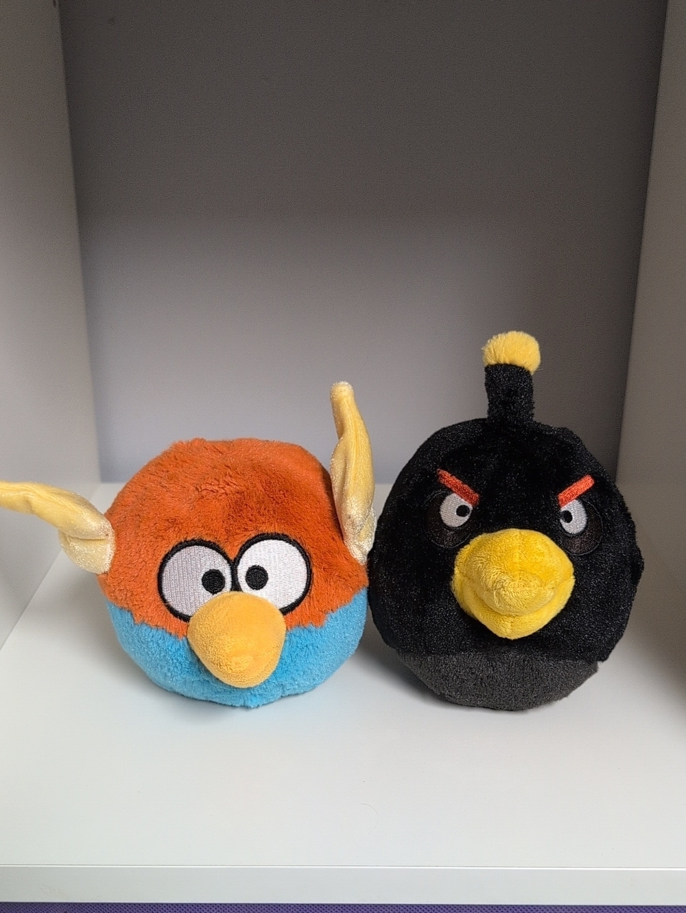 Angry Birds Plush Pair 2 Angry Bird Balls 4.5" No Sounds